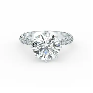 Venus Engagement Ring With Diamond Band Image