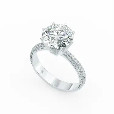 Venus Engagement Ring With Diamond Band Image