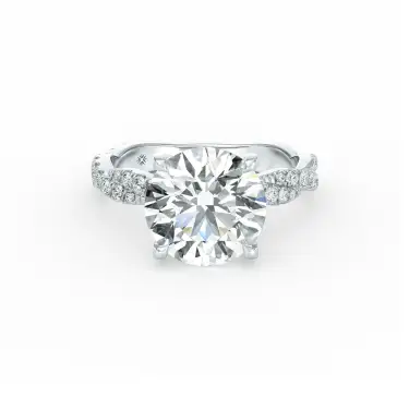 Gemi Engagement Ring With Diamond Band Image