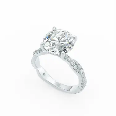 Gemi Engagement Ring With Diamond Band Image