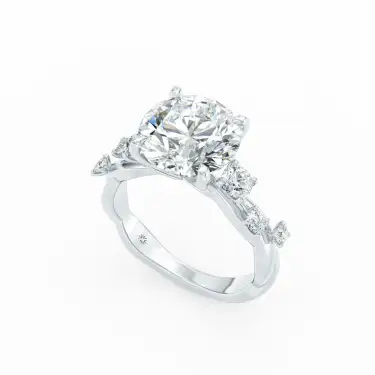 Gemi Engagement Ring With Sidestones Image